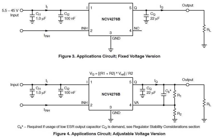 NCV4276B: Linear Voltage Regulator, LDO, 400 MA