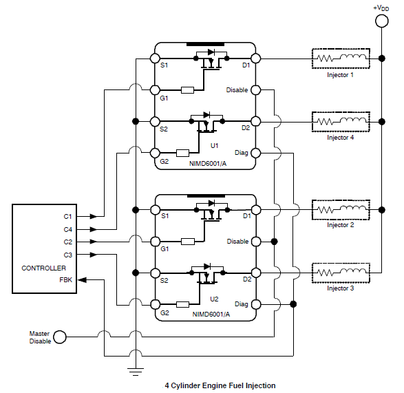 NIMD6001A: Dual N-Channel MOSFET Driver with Diagnostic Output