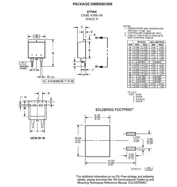 Ntb5426n Power Mosfet 60v 120a 6 Mohm Single N Channel D2pak