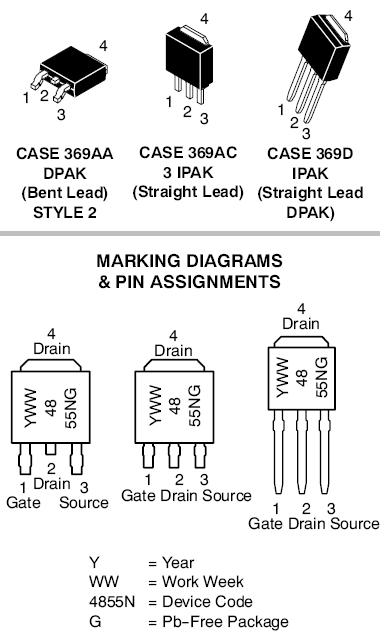 Ntd4855n Power Mosfet 25v 98a 4 3 Mohm Single N Channel Dpak