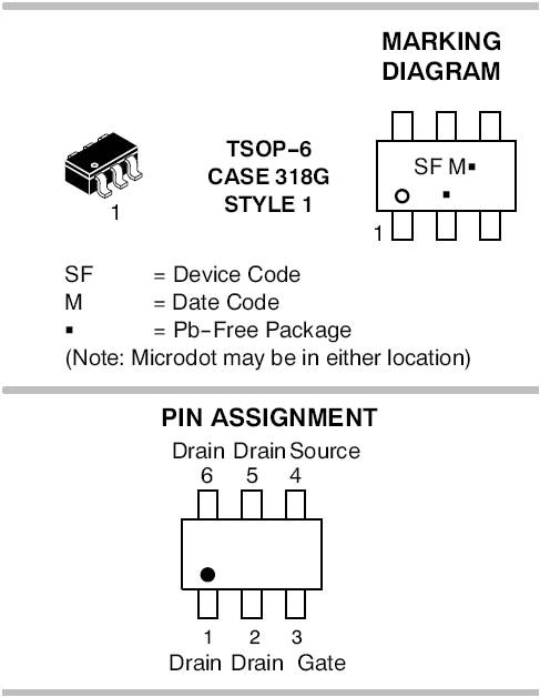 Ntgs3441b Power Mosfet 20v 2 35a 90 Mohm Single P Channel Tsop 6