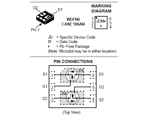 Ntljd3115p Dual P Channel Power Mosfet 20v 4 1a 100mw