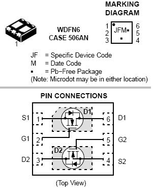 Ntljd4116n Dual N Channel µcool Power Mosfet 30v 4 6a 70mw