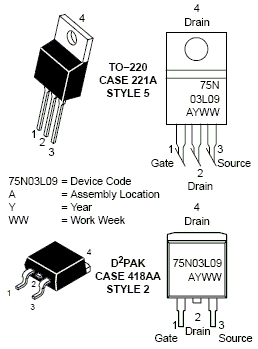 Ntp75n03l09 Power Mosfet 75 Amps 30 Volts N Channel To 220 And D2pak