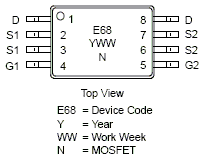 Ntqd6968n Power Mosfet 20v 7a 22 Mohm Dual N Channel Tssop8