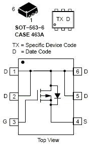 Ntzs3151p Single P Channel Small Signal Mosfet 20v 950ma 150mw