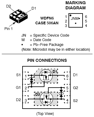 Ntljd3183cz Power Mosfet 20v 3 2a 100 Mohm Dual Complementary Wdfn6 With Esd